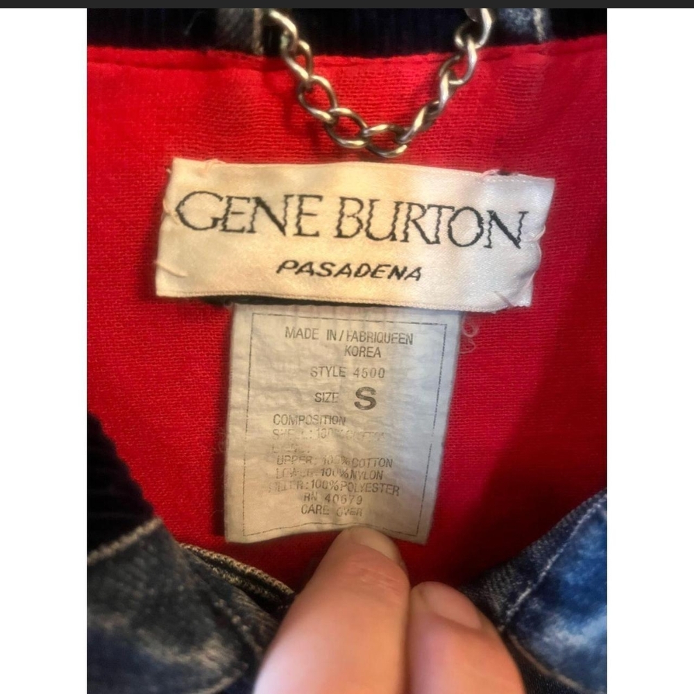 Vintage Gene Burton Denim Trench Coat - Picture 5 of 7